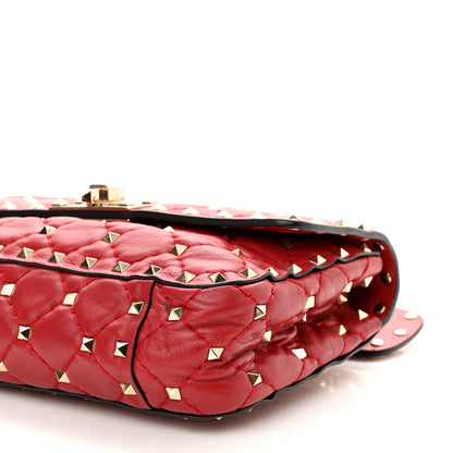 Valentino Garavani Nappa Small Rockstud Spike Shoulder Bag Rosso Valentino 9 of 10