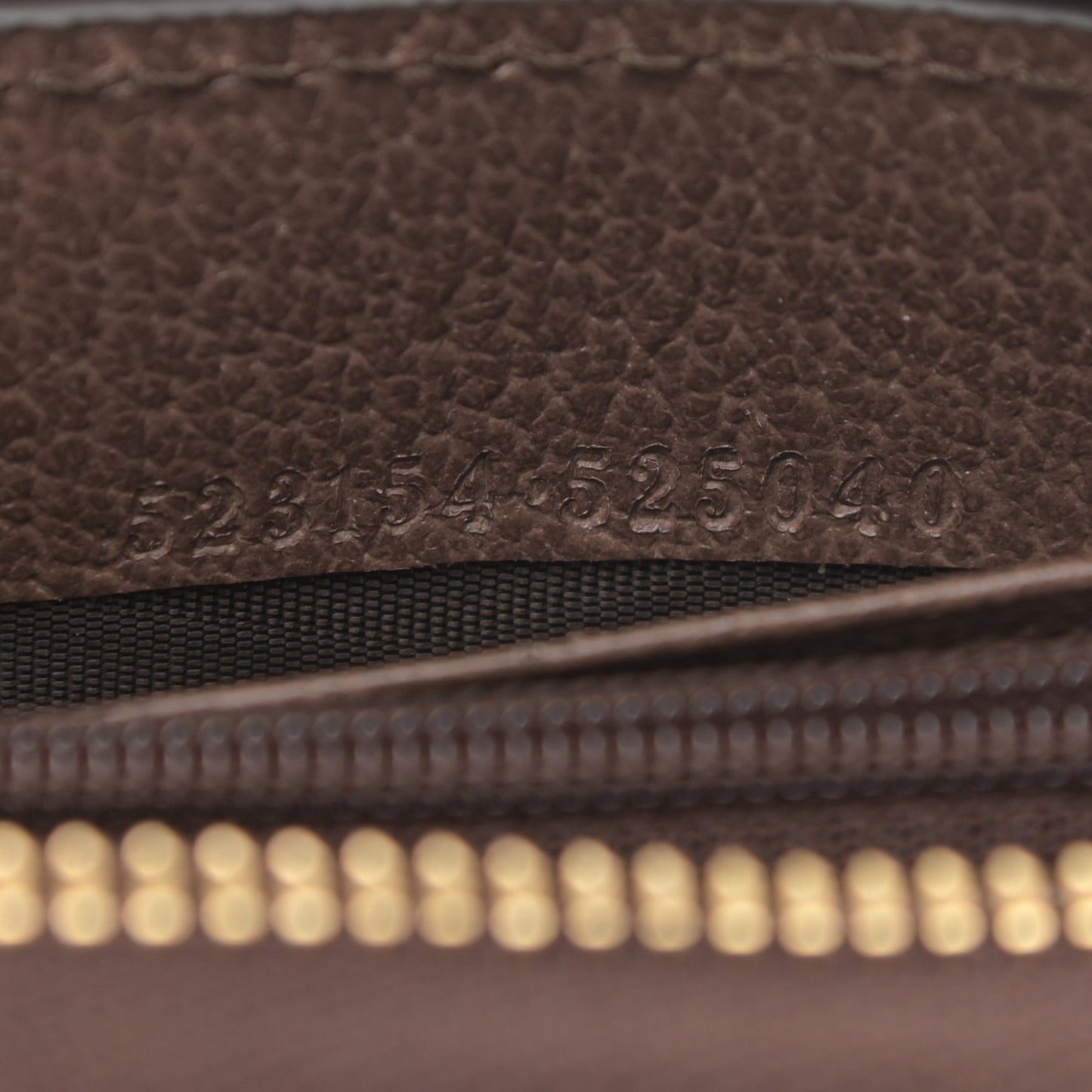 GG Supreme Monogram Web Ophidia Zip Around Wallet Brown