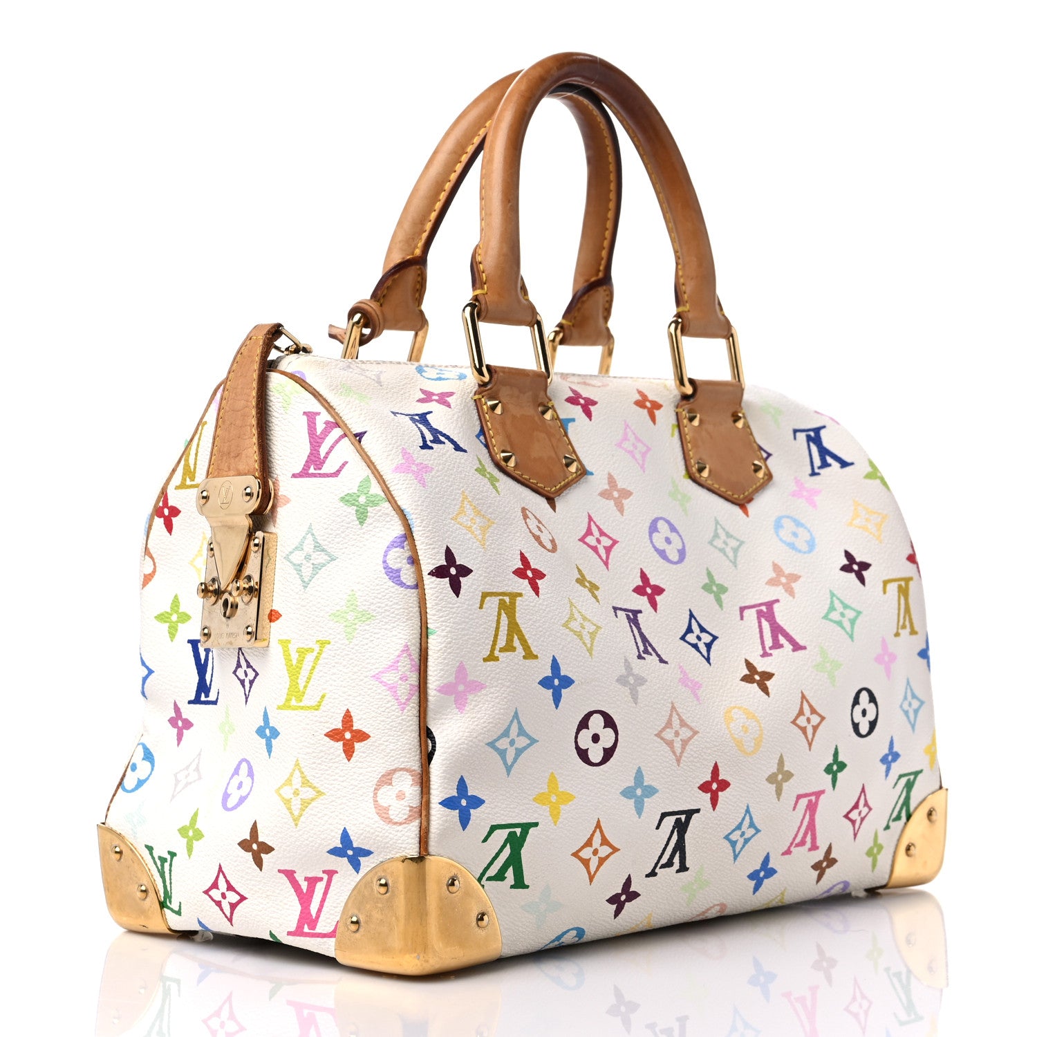 Louis Vuitton Monogram Multicolor Speedy 30 White 3 of 18