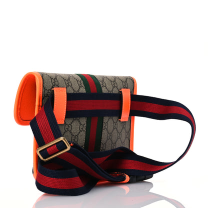 Gucci GG Supreme Monogram Web Small Ophidia Belt Bag Beige Ebony Orange 3 of 10