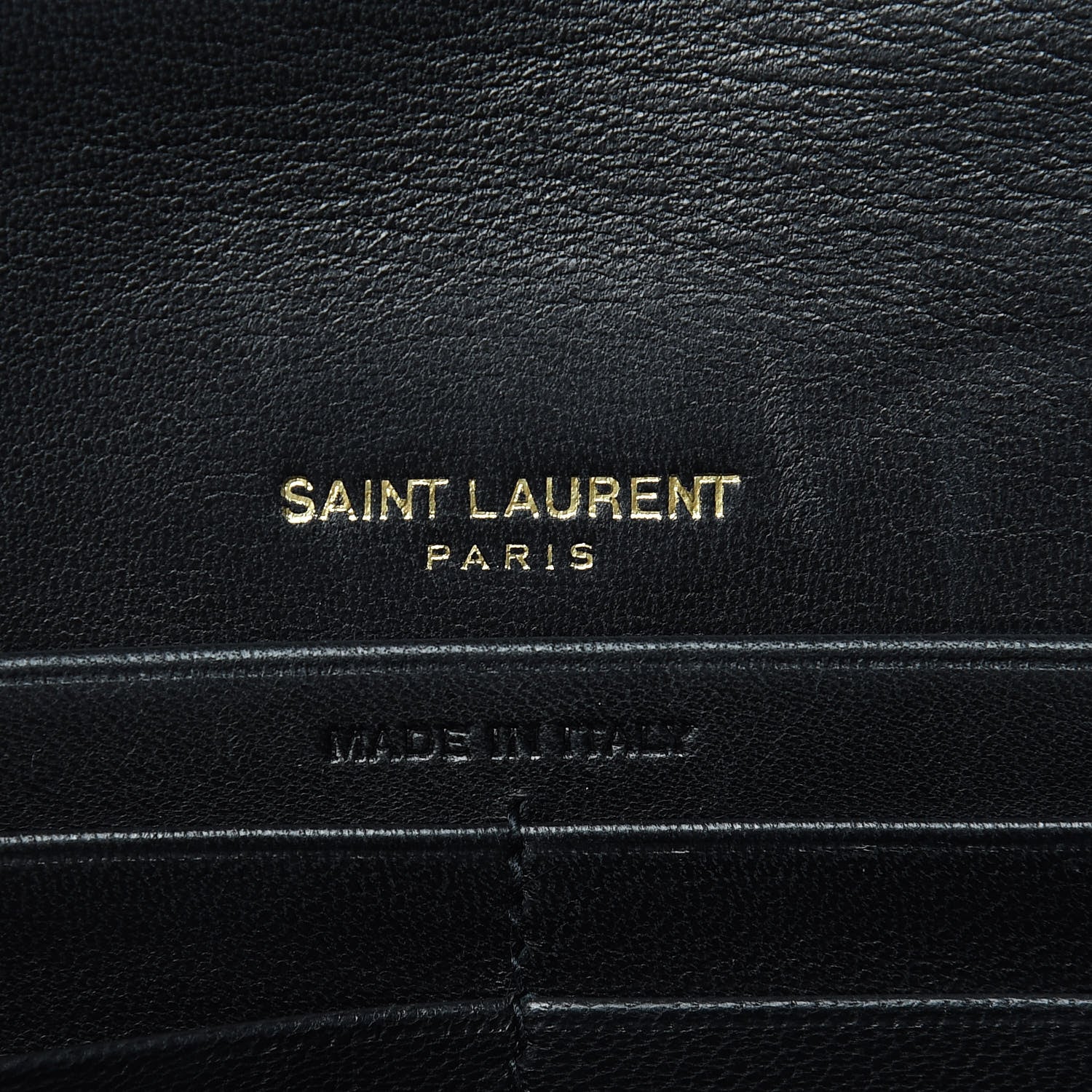 Saint Laurent Lambskin Matelasse Monogram Vicky Chain Wallet Black 6 of 8