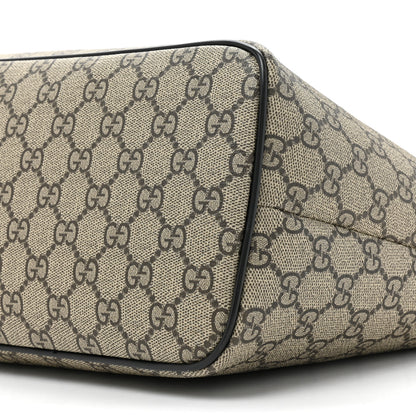 Gucci GG Supreme Monogram Medium Zippered Tote Dark Brown 8 of 9