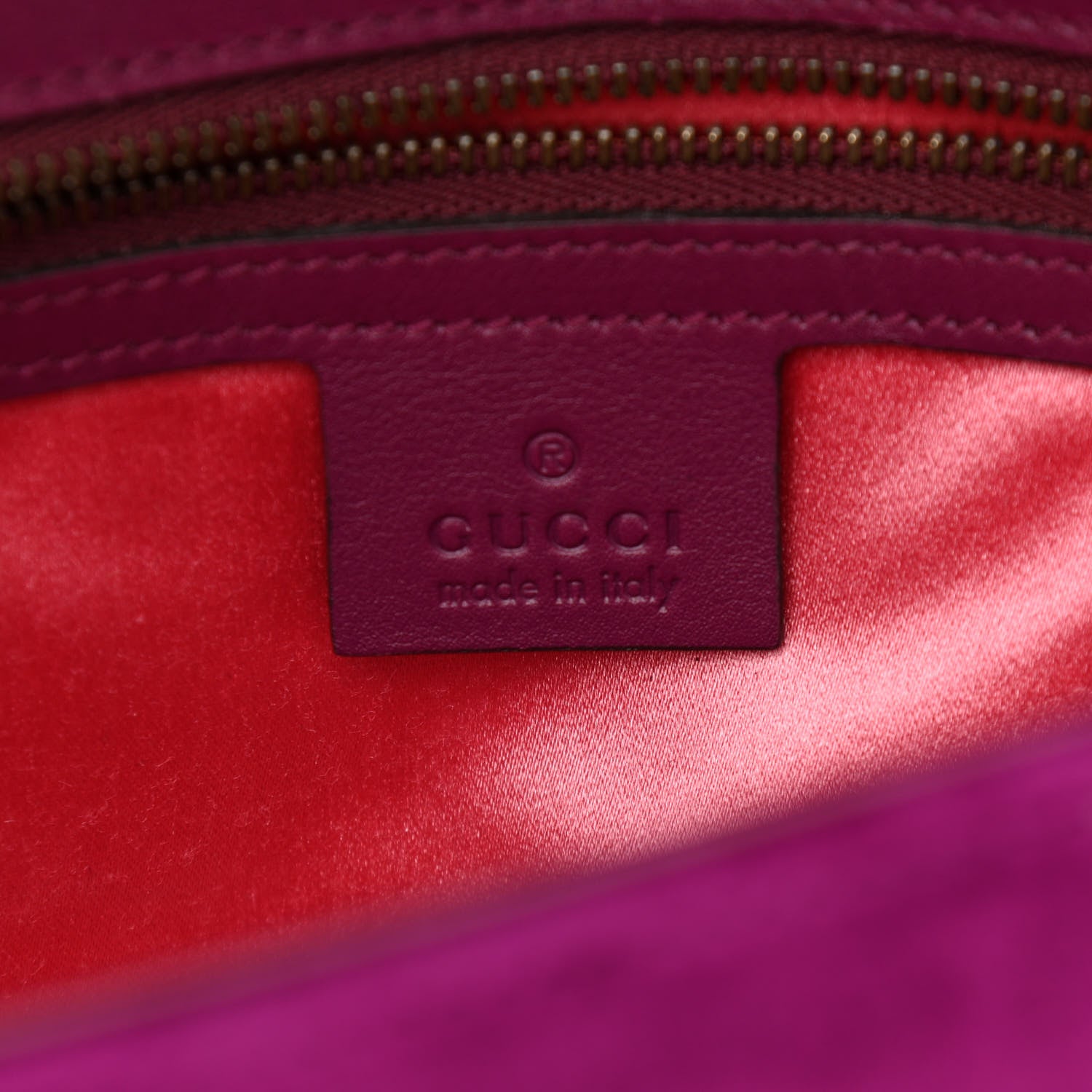 Gucci Velvet Matelasse Small GG Marmont Shoulder Bag Fuchsia Violet Cyclamen 6 of 11