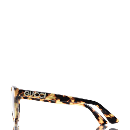 Gucci Round Frame Crystal Sunglasses GG 0419S Tortoiseshell 3 of 8