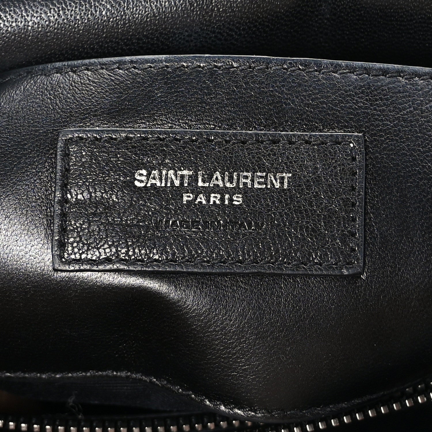 Saint Laurent Sheepskin Matelasse Chevron Monogram Large College Satchel Black 8 of 10