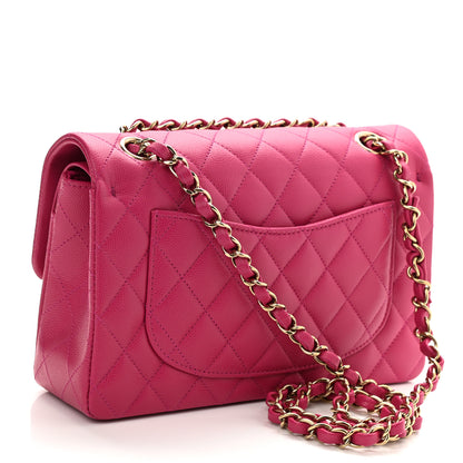 Chanel Caviar Quilted Small Double Flap Fuchsia 3 of 10