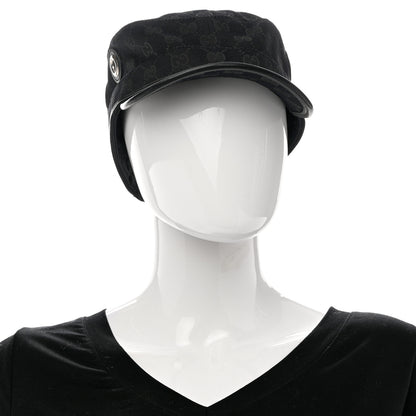 Gucci Monogram Canvas Military Hat L Black 2 of 9