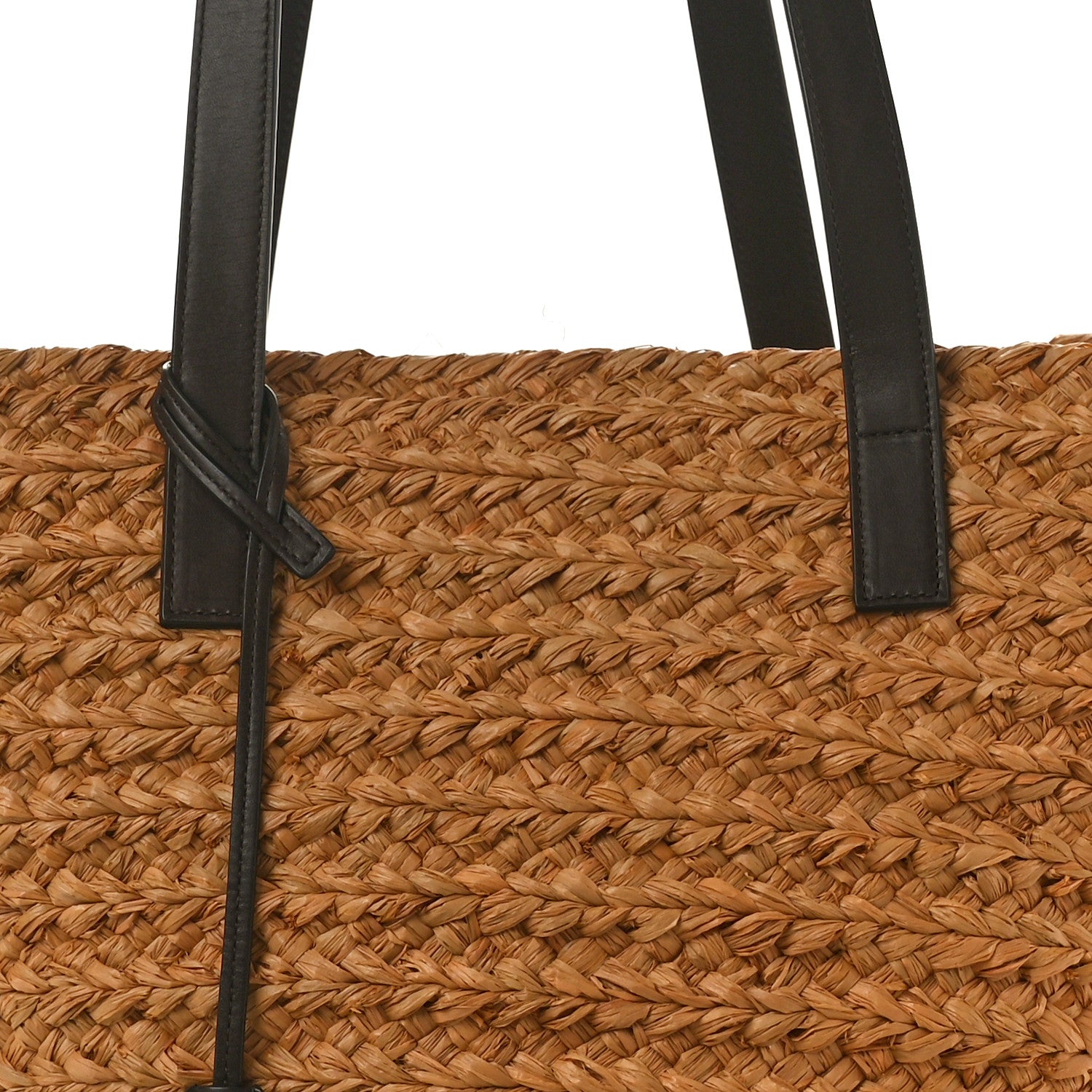 Saint Laurent Raffia Calfskin Medium Panier Tote 7 of 12