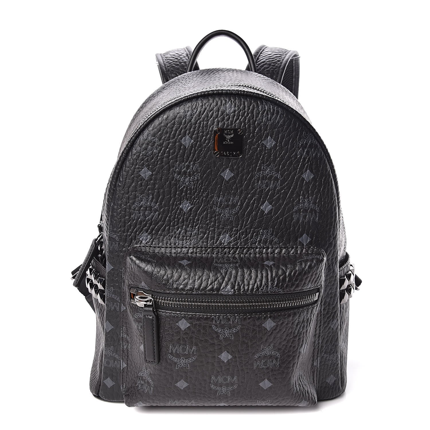 MCM Visetos Small Side Stud Stark Backpack Black 1 of 11