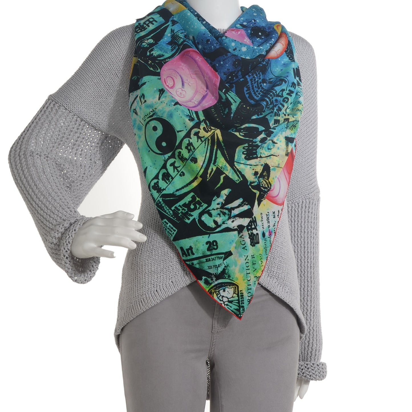 Silk Giant Square By Kenny Scharf Scarf