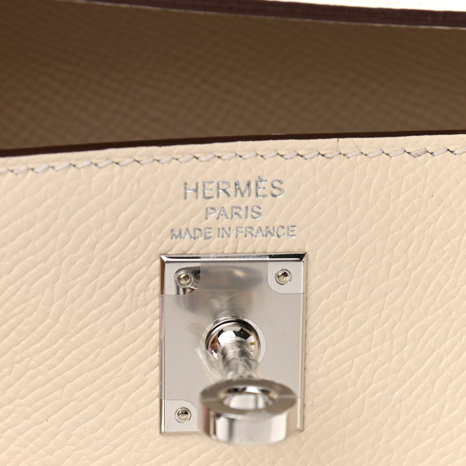Hermes Epsom Tri-Color Kelly Sellier 25 Nata Jaune Poussin Sesame 6 of 11