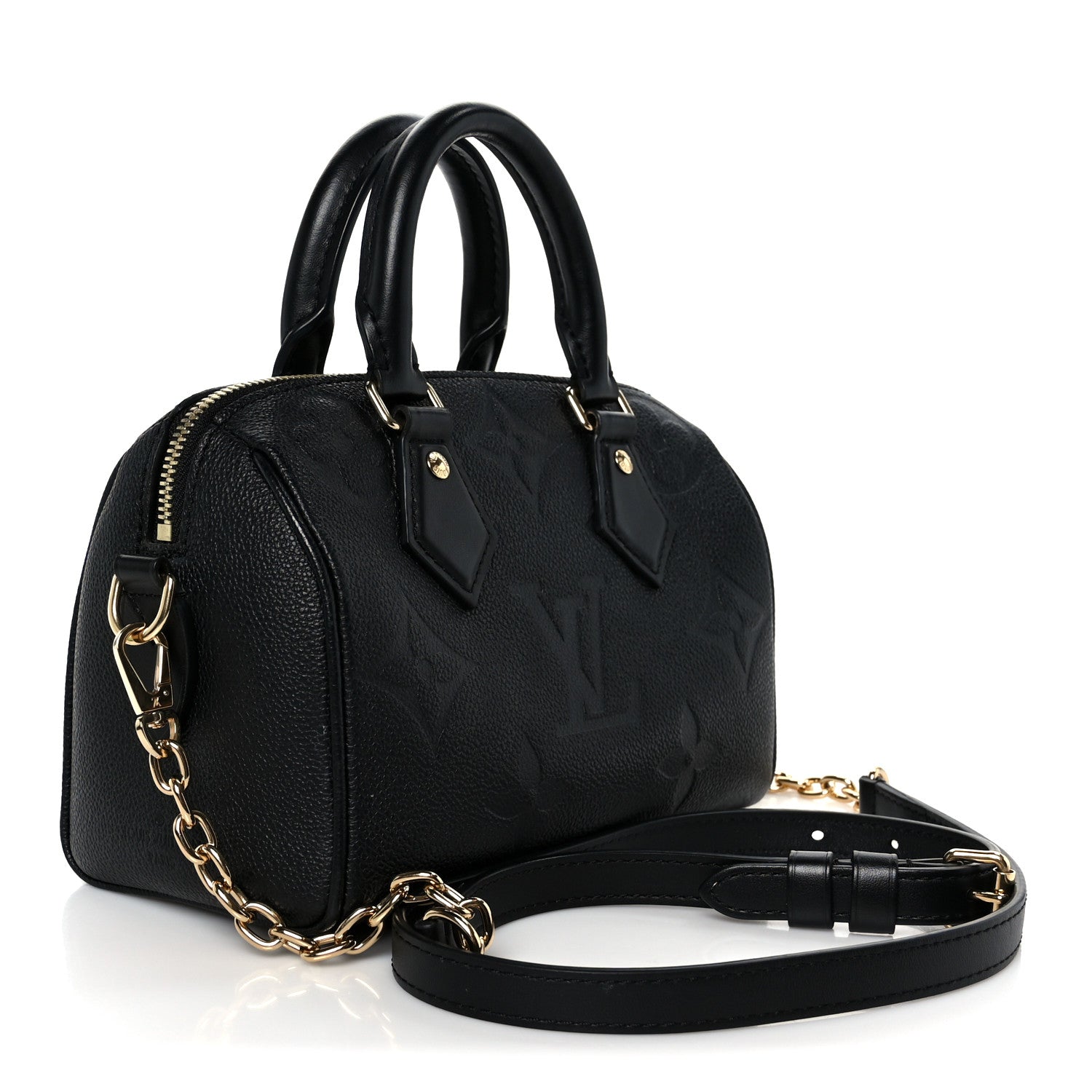 Louis Vuitton Empreinte Monogram Giant Speedy Bandouliere 20 Black 3 of 12