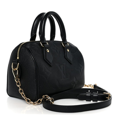 Louis Vuitton Empreinte Monogram Giant Speedy Bandouliere 20 Black 3 of 12