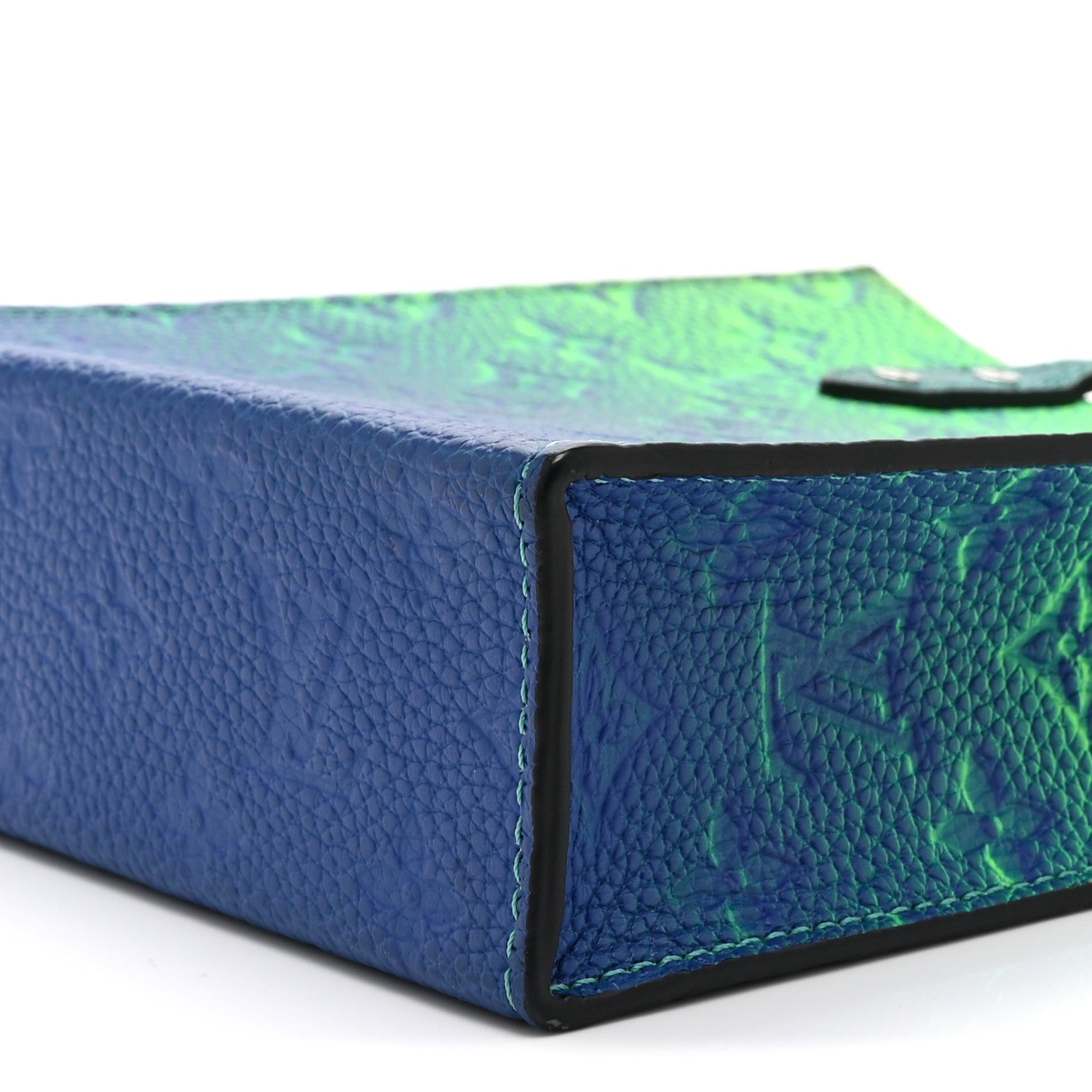 Louis Vuitton Taurillon Illusion Sac Plat XS Bleu Vert 9 of 9
