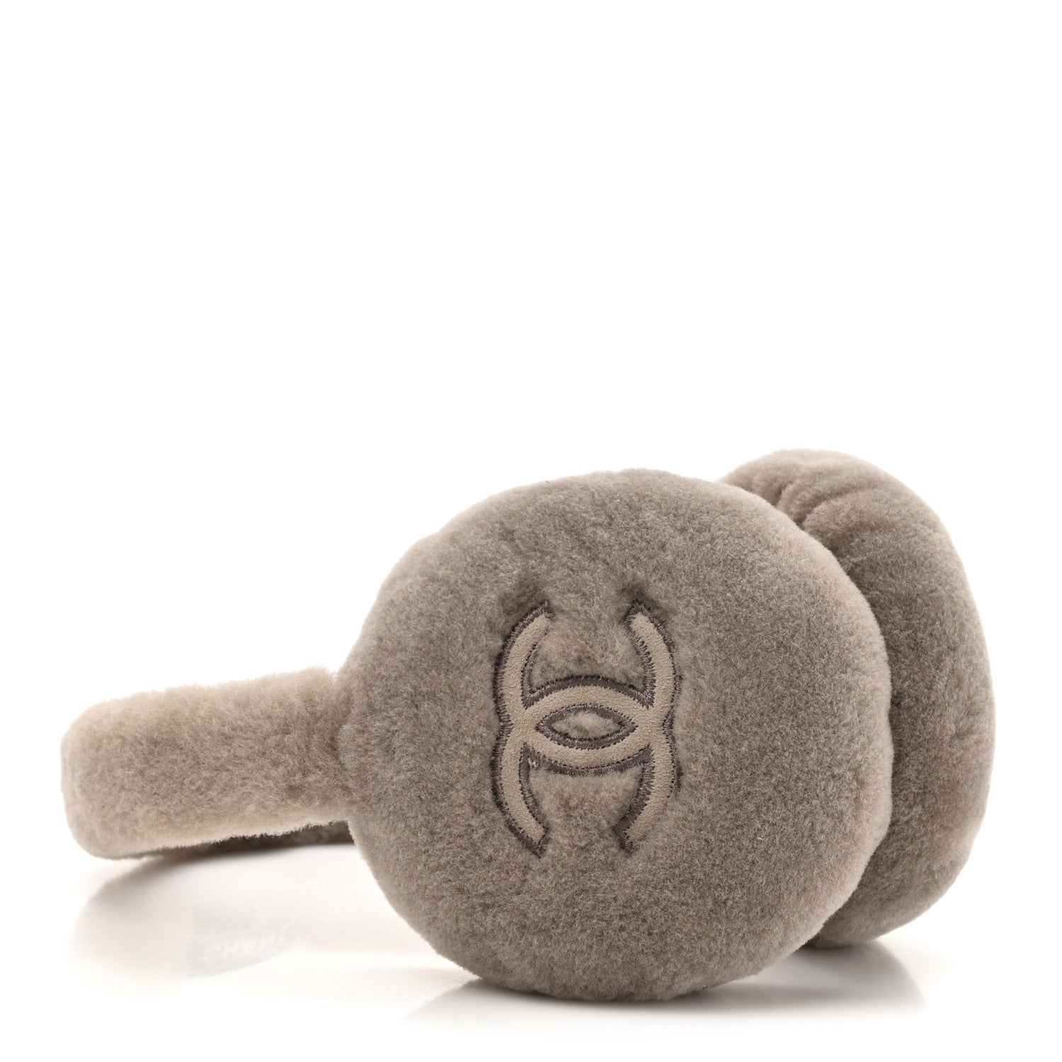 Chanel Shearling CC Ear Muffs Light Grey 5 of 7