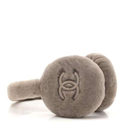 Chanel Shearling CC Ear Muffs Light Grey 5 of 7