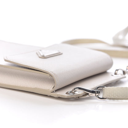 Prada Saffiano Mini Camera Crossbody Bag Talco 10 of 11
