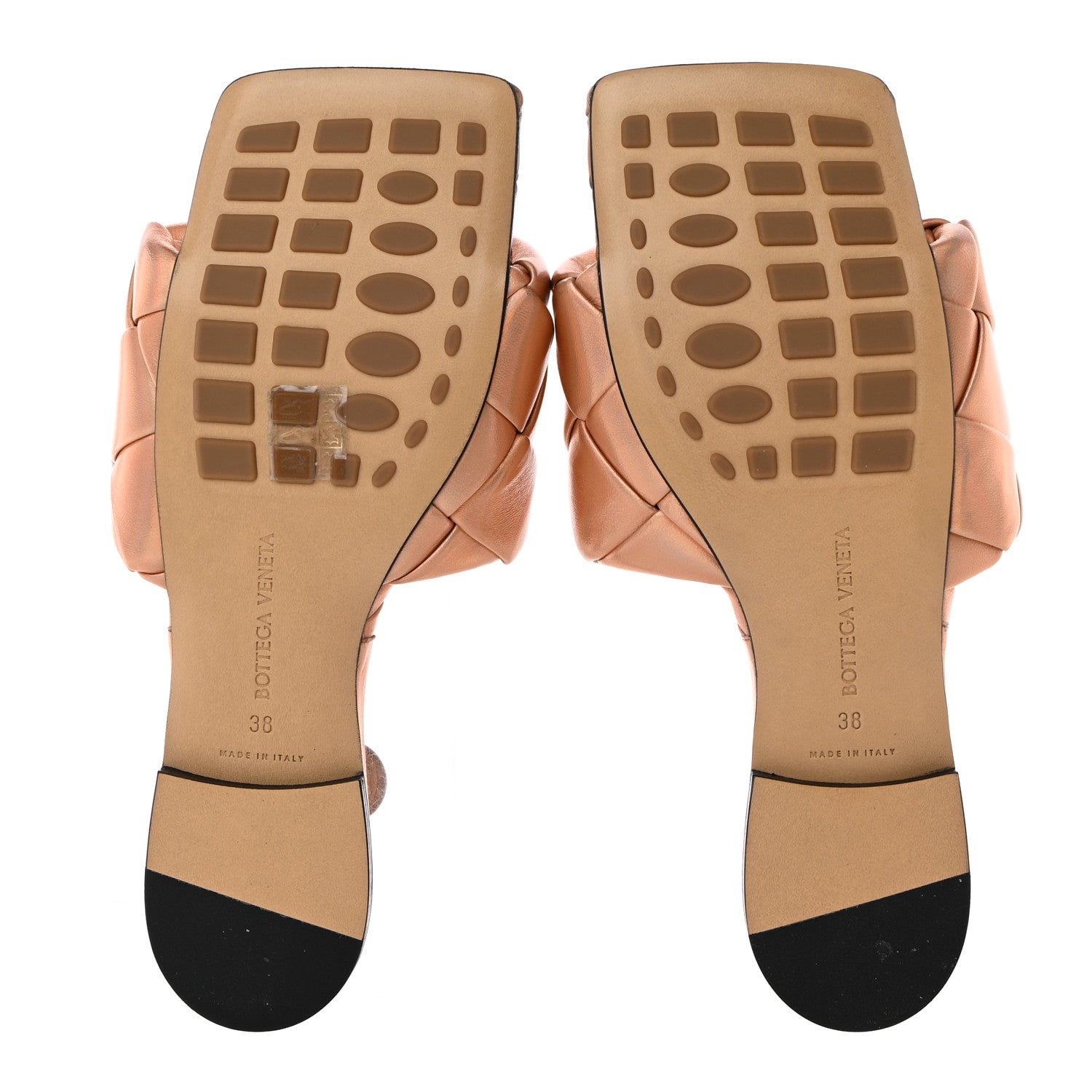 Bottega Veneta Laser Nappa Maxi Intrecciato Lido Flat Sandals 38 Cinder 5 of 12
