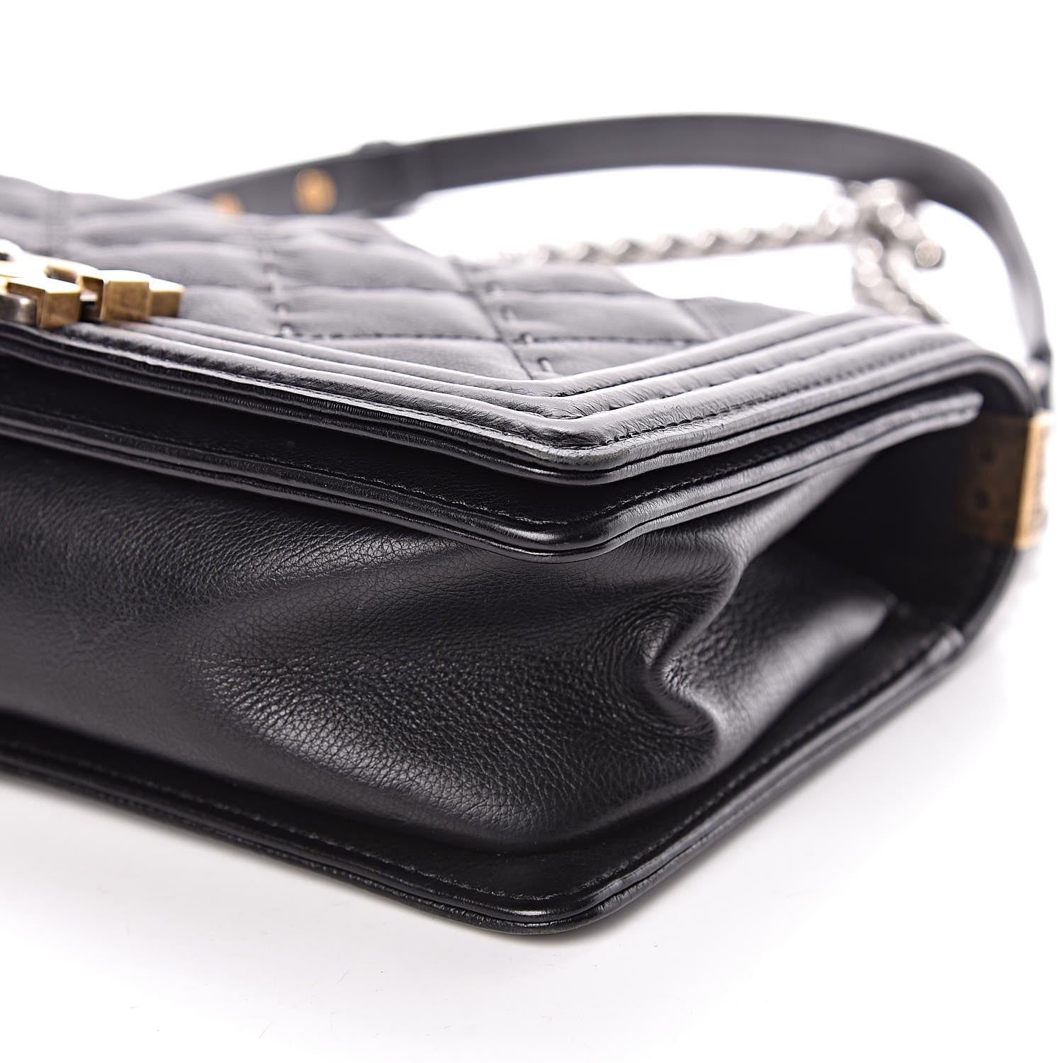 Chanel Calfskin Double Stitch Medium Boy Flap Black 10 of 10