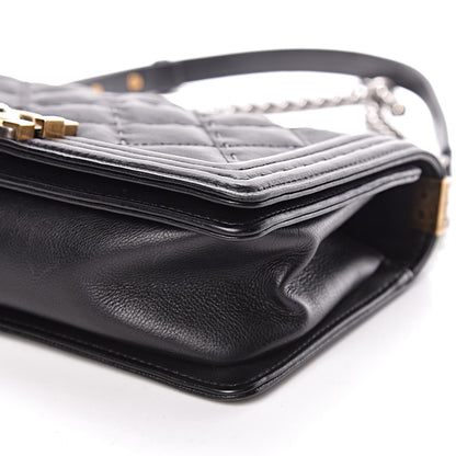 Chanel Calfskin Double Stitch Medium Boy Flap Black 10 of 10