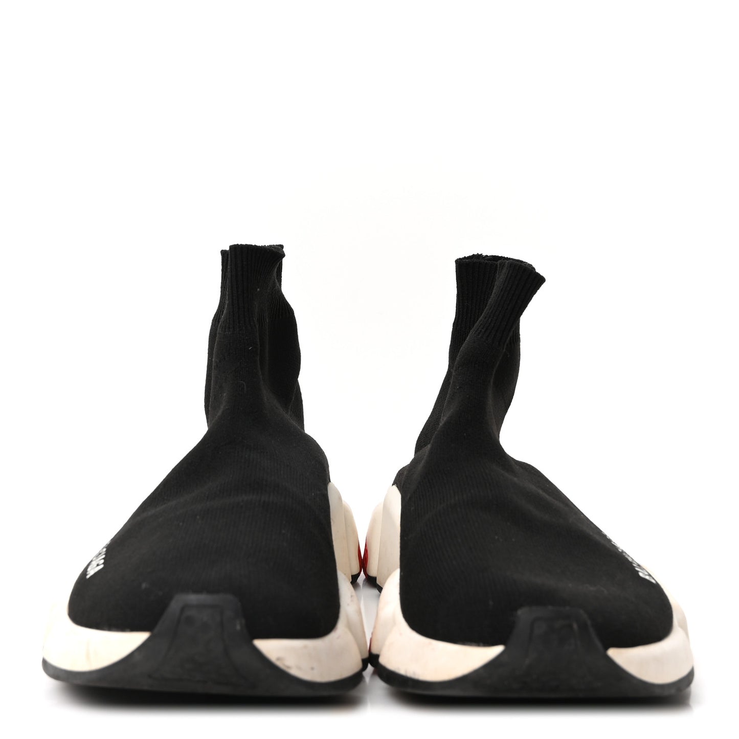 Neoprene Knit Womens Speed Sneakers 35 Black White Red
