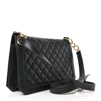 Chanel Calfskin Quilted Large Chain Link Full Flap Black 3 of 10