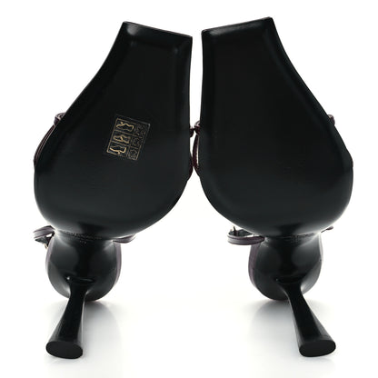 Saint Laurent Vernice Gloss Nova 105 Sandals 39 Deep Bordeaux 6 of 9