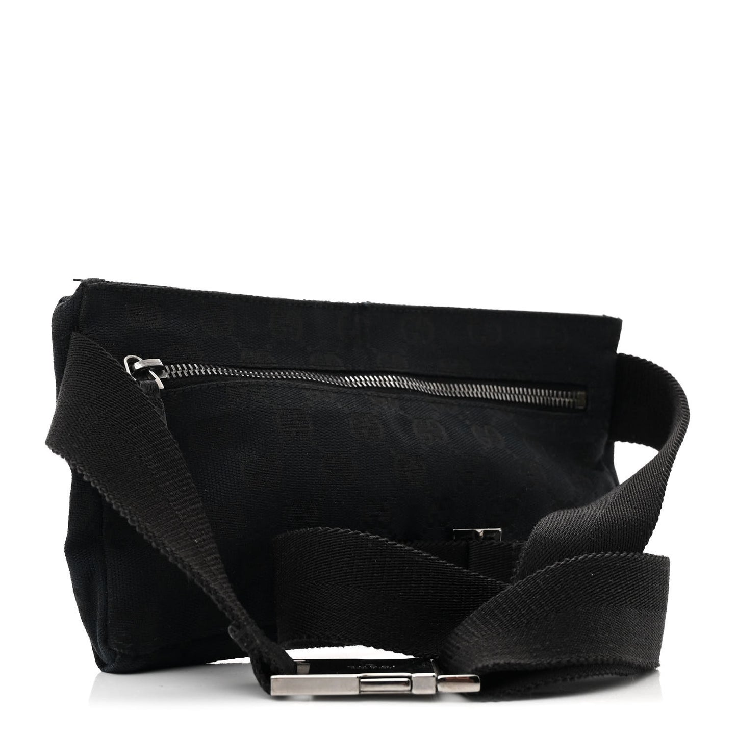 GG Monogram Double Pocket Belt Bag Black