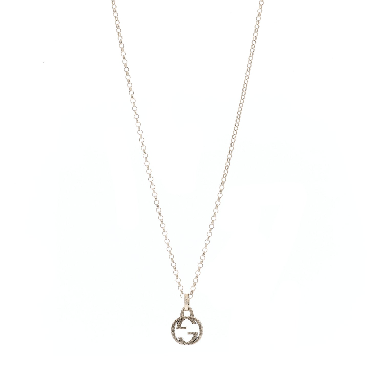 Sterling Silver Interlocking G Pendant Necklace