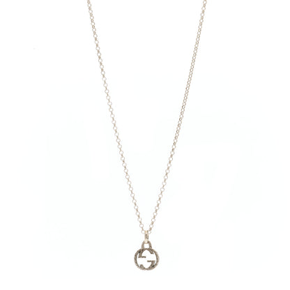Gucci Sterling Silver Interlocking G Pendant Necklace 1 of 4