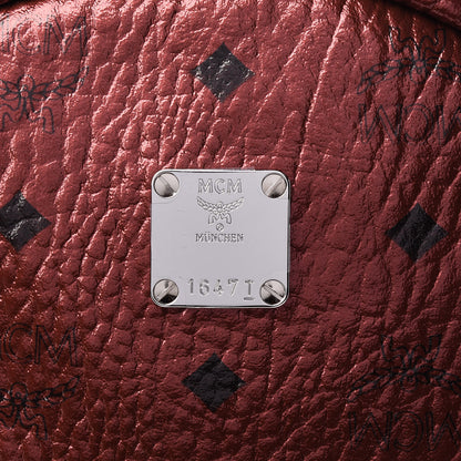 MCM Metallic Visetos Small Stark Backpack Scooter Red 6 of 9