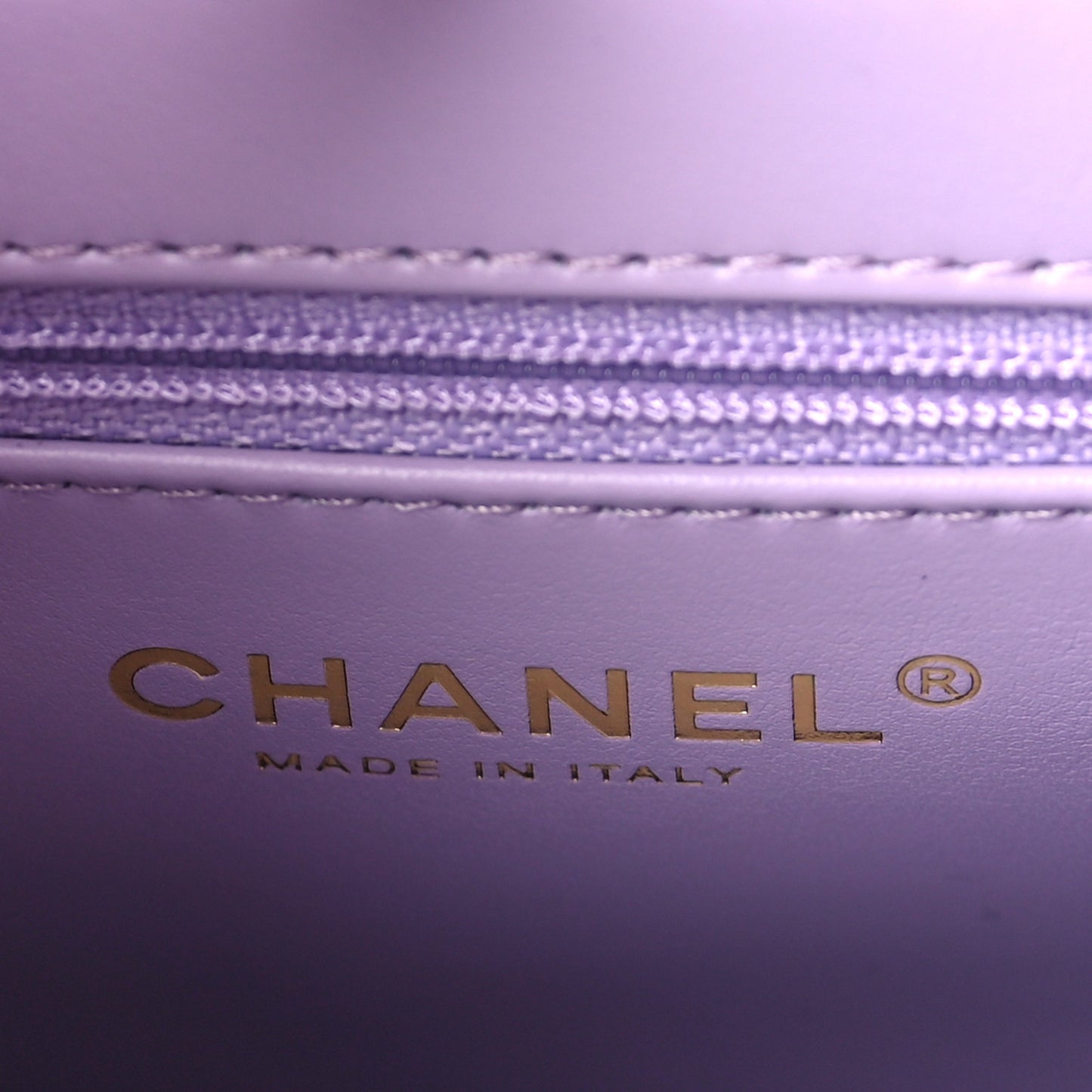 Shiny Aged Calfskin Quilted Nano Kelly Shopper Lilac