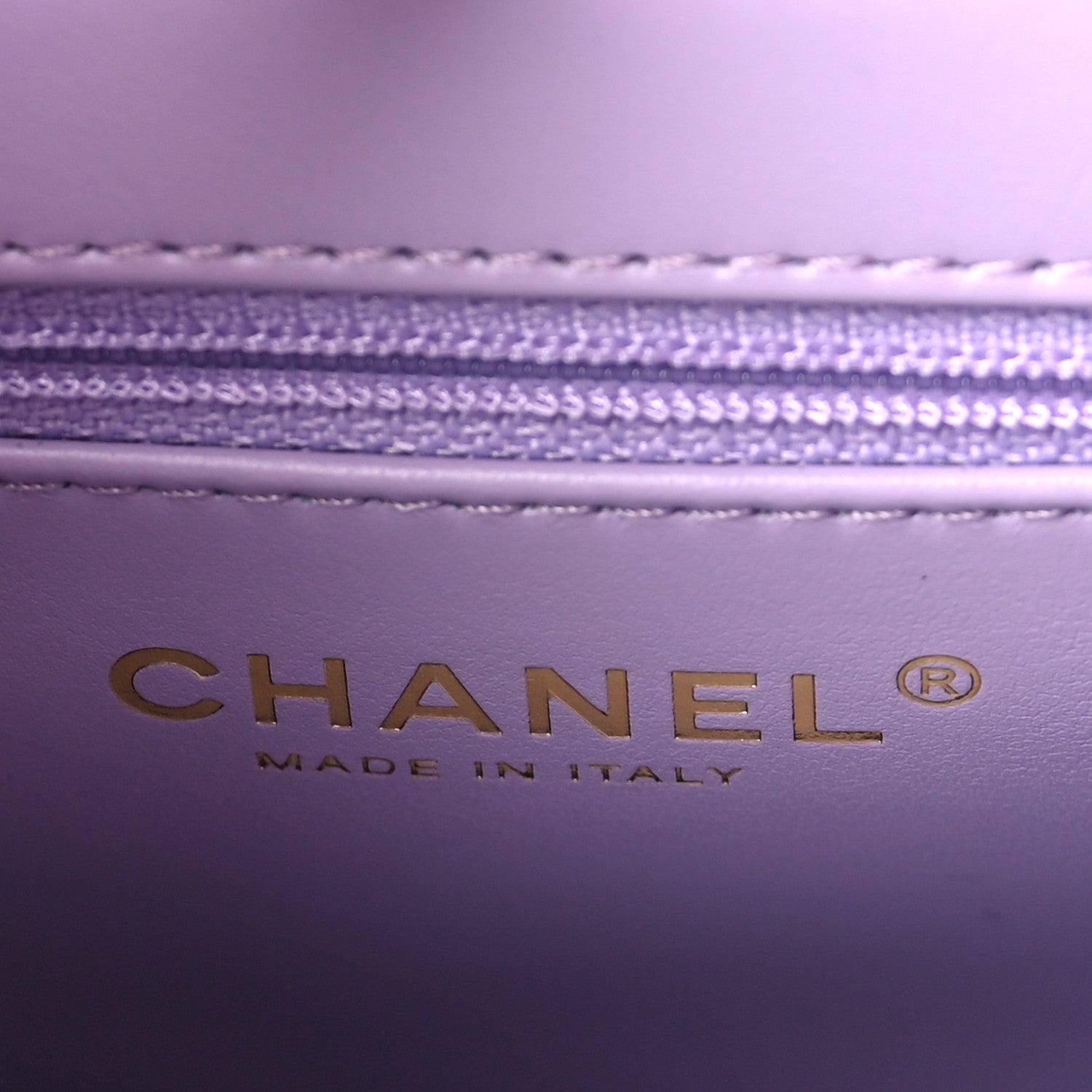 Chanel Shiny Aged Calfskin Quilted Nano Kelly Shopper Lilac 6 of 10
