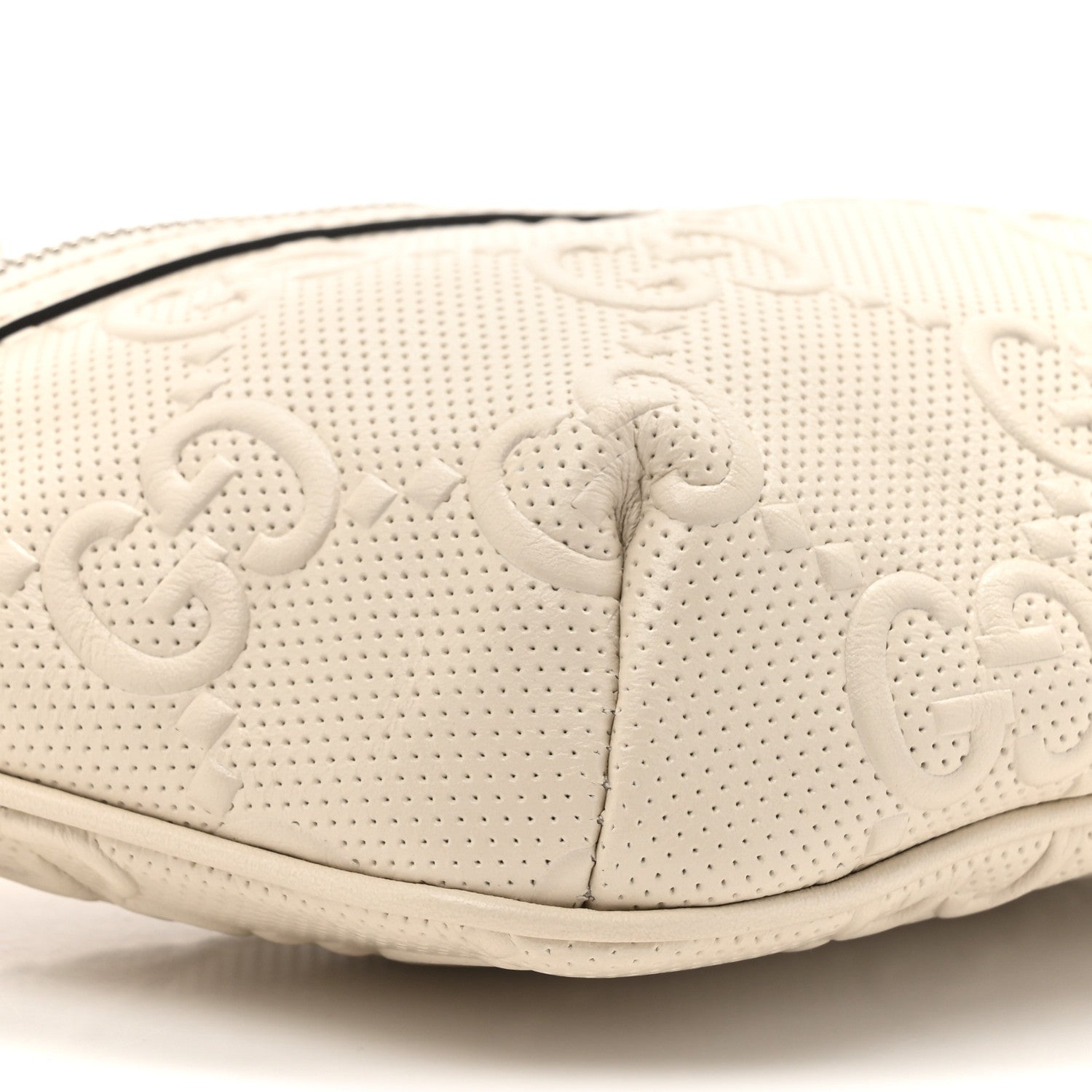 Gucci Calfskin GG Tennis Embossed Belt Bag Mystic White 10 of 10