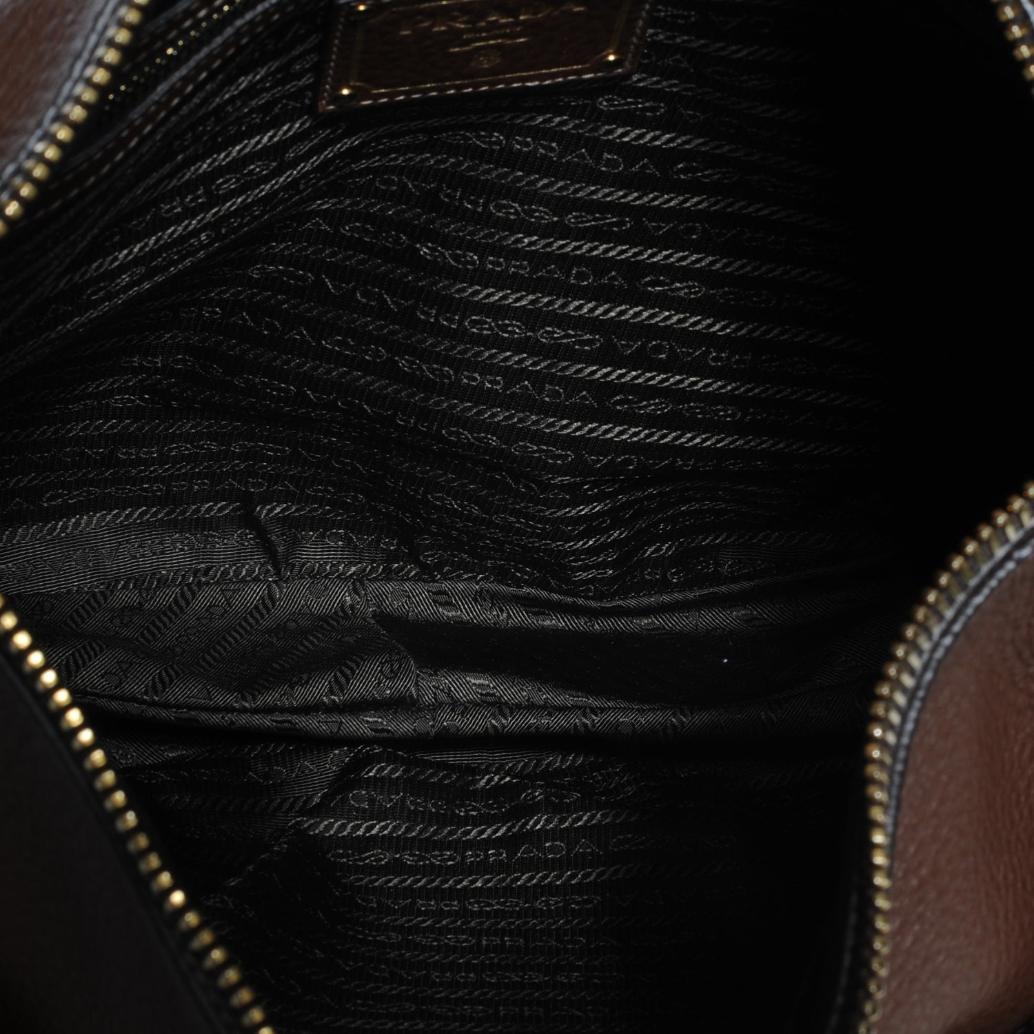 Prada Vitello Daino Shoulder Bag Bruciato 6 of 9