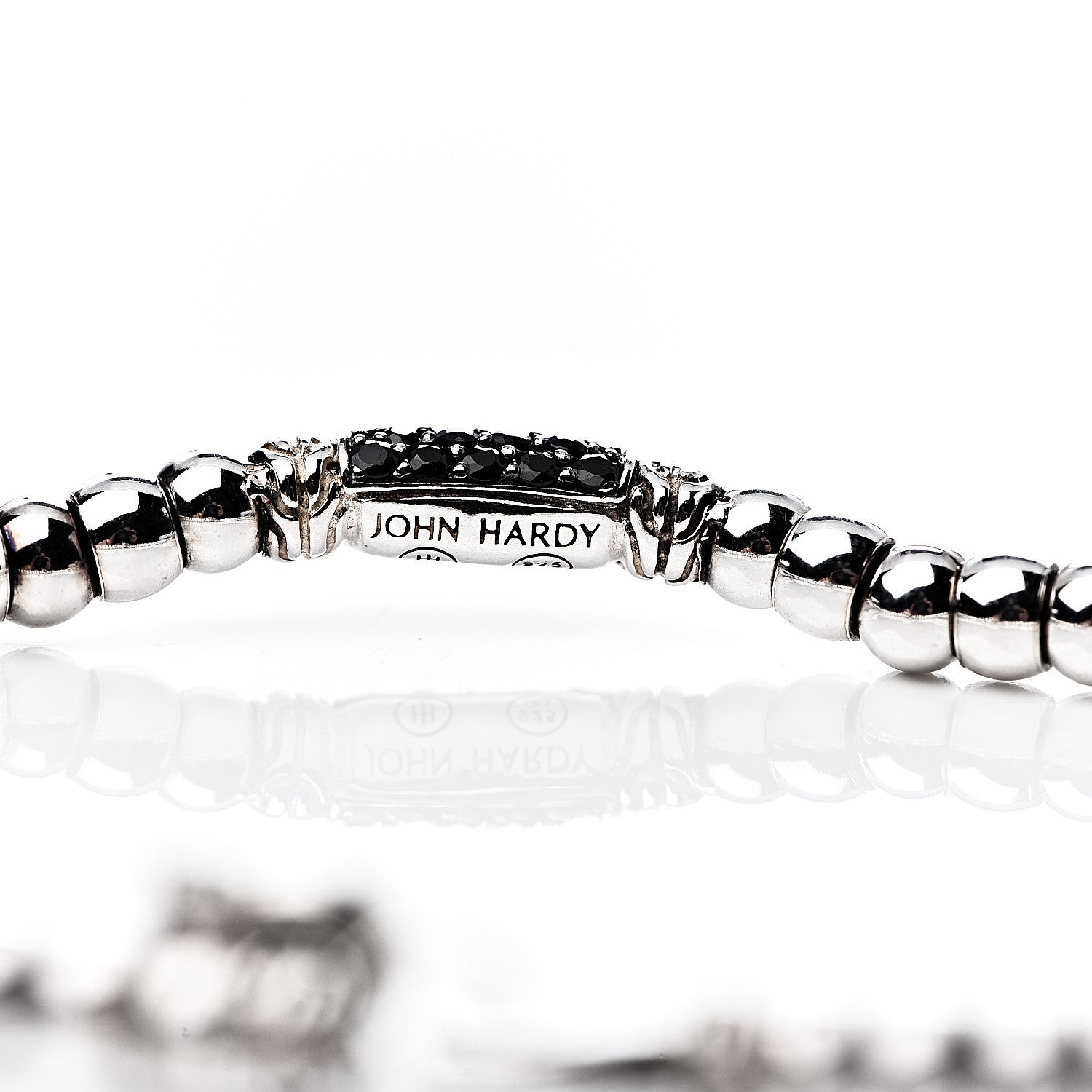 John Hardy Sterling Silver Black Diamond Bead Bracelet 4 of 4