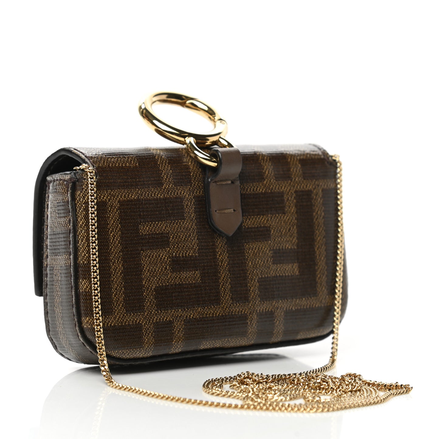 Glazed Fabric FF 1974 Nano Baguette Charm Mogano Panna