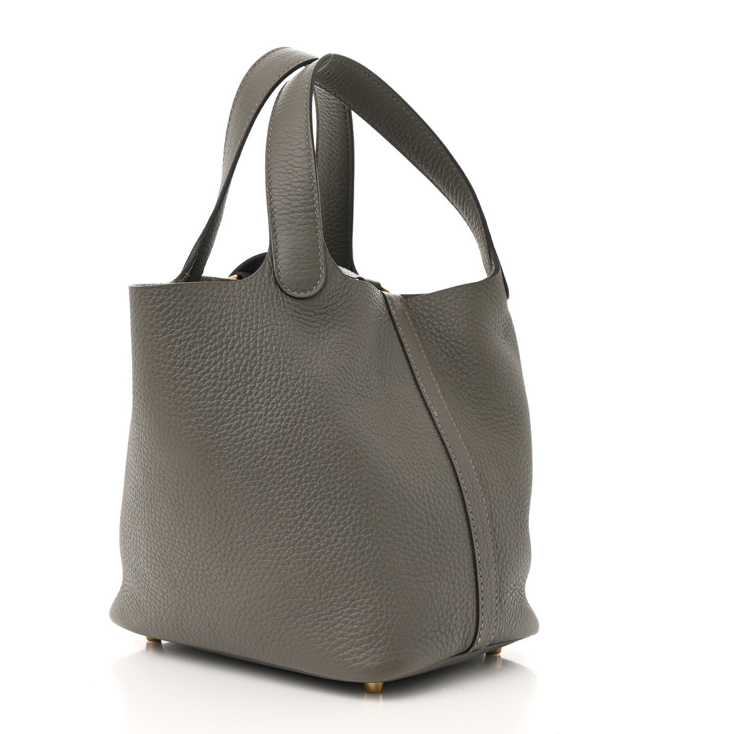 Hermes Taurillon Clemence Picotin Lock 18 PM Gris Meyer 3 of 10