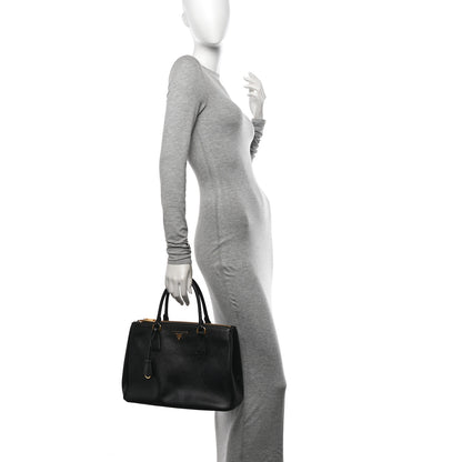 Prada Saffiano Lux Large Galleria Double Zip Tote Black 2 of 14