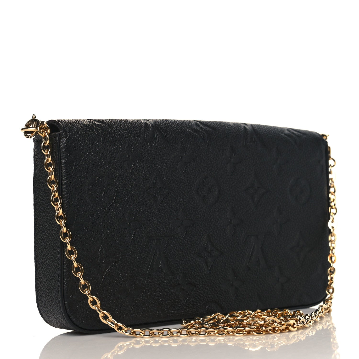 Louis Vuitton Empreinte Pochette Felicie Chain Wallet Black 4 of 11