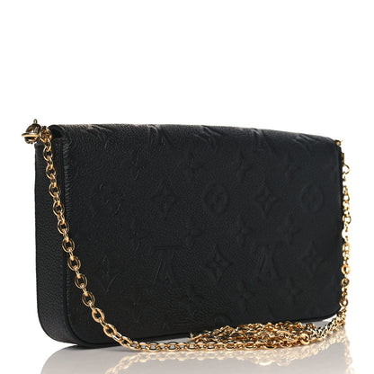 Louis Vuitton Empreinte Pochette Felicie Chain Wallet Black 4 of 11