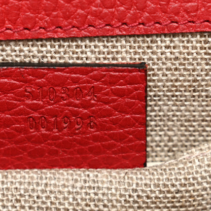 Gucci Dollar Calfskin Small Interlocking G Shoulder Bag Red 6 of 12