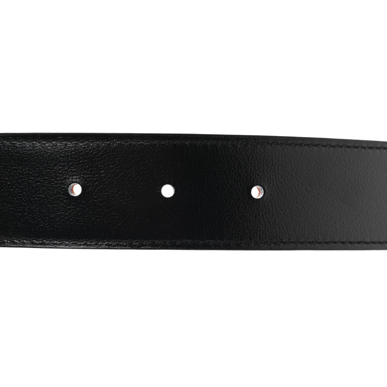Hermes Box Togo 32mm H Belt 80 Black Orange 5 of 6