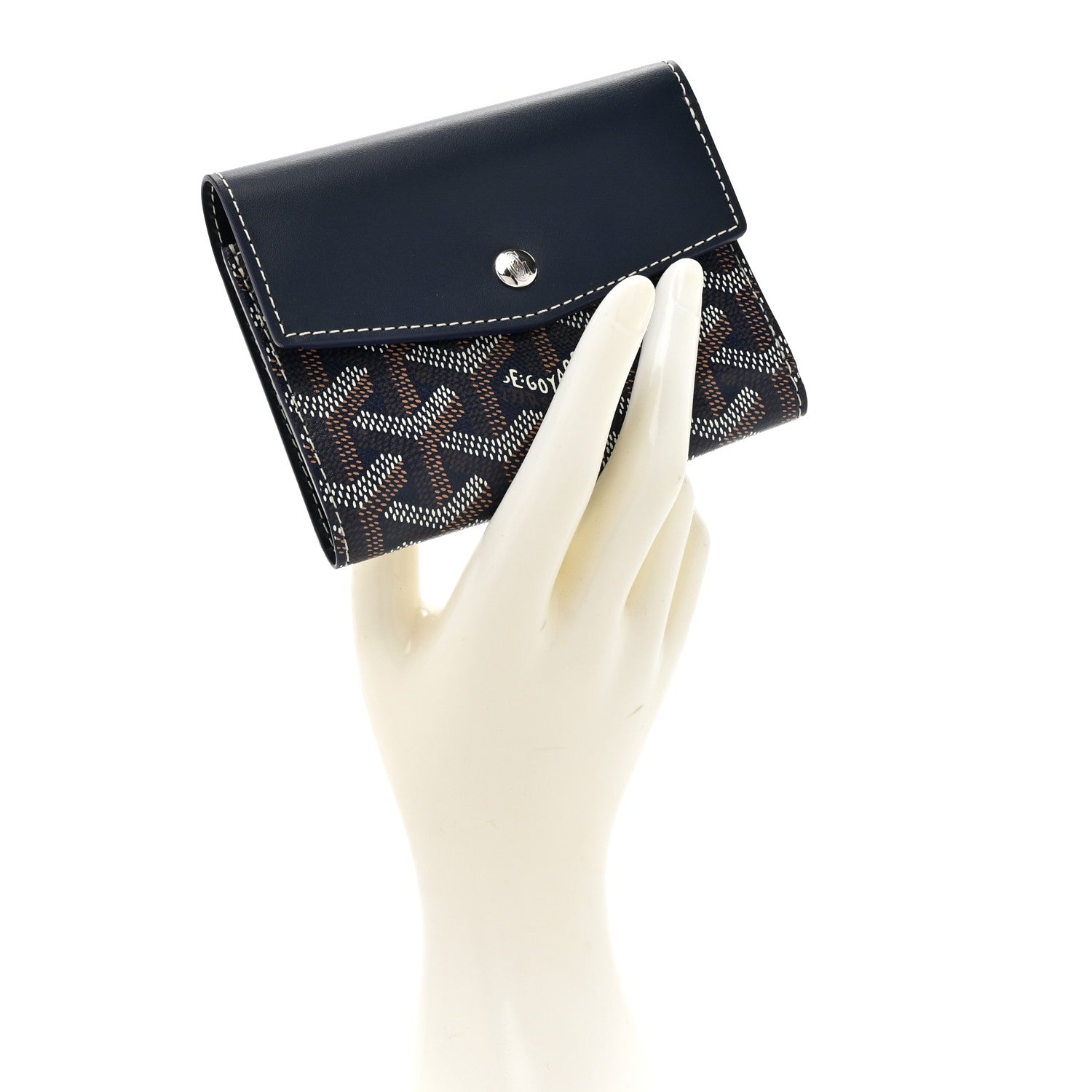 Goyard Goyardine Saint-Gabriel Compact Wallet Blue 2 of 8