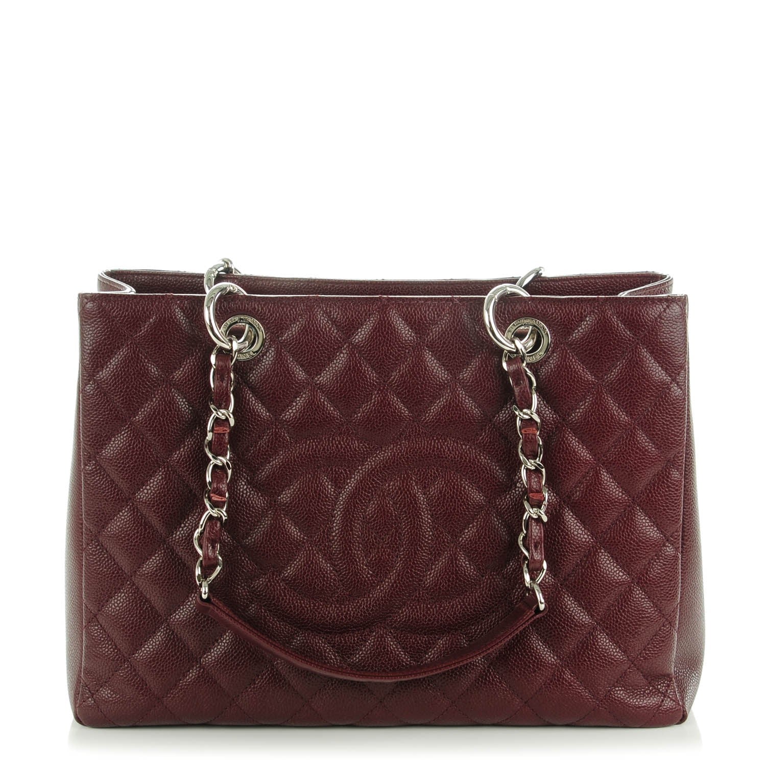 Chanel Caviar Quilted Grand Shopping Tote GST Dark Burgundy 1 of 7