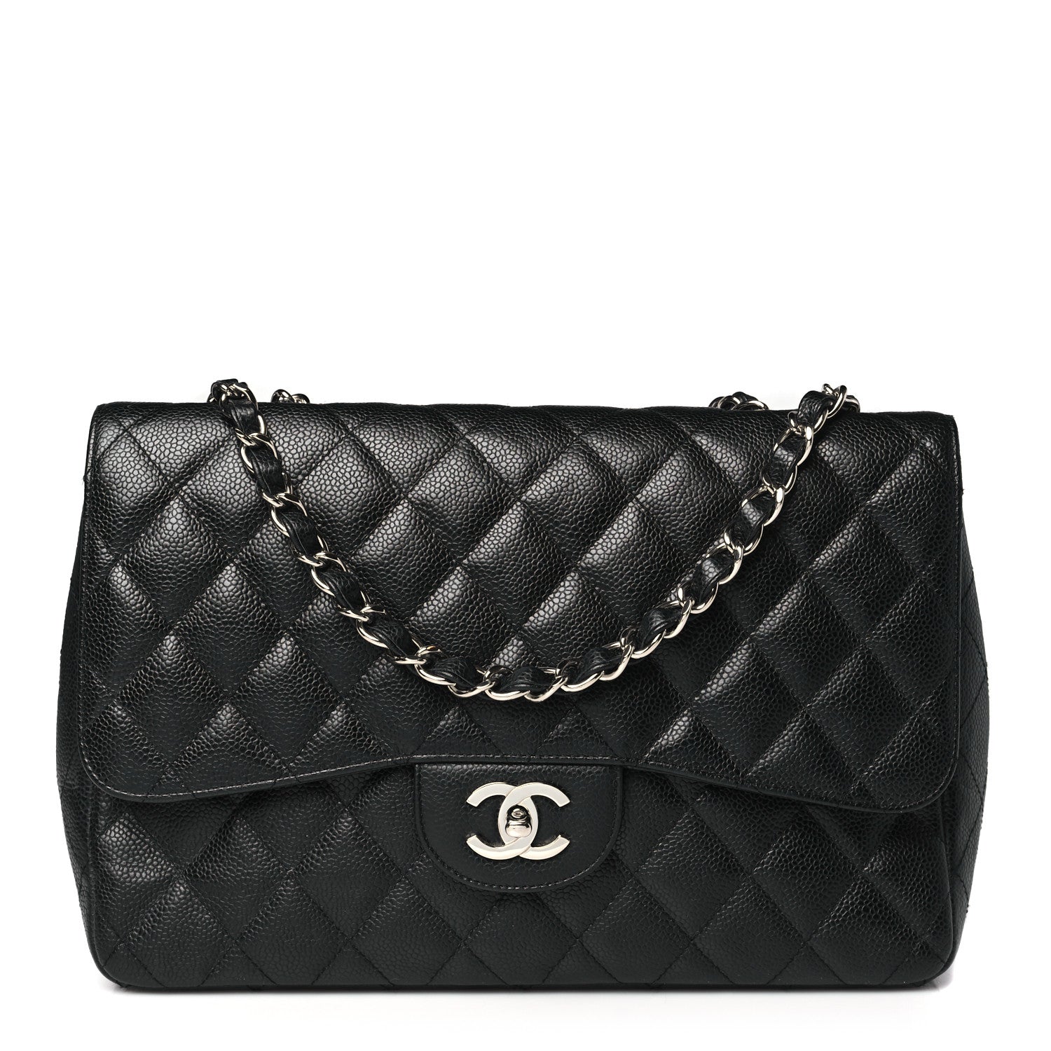 Chanel Caviar Quilted Jumbo Single Flap Black 1 of 10