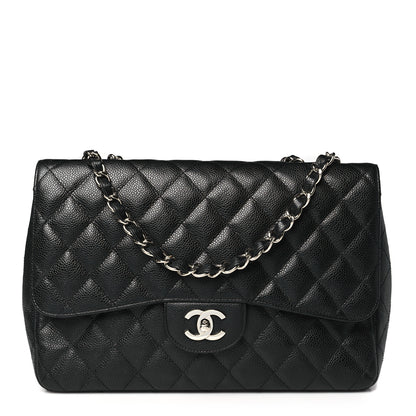 Chanel Caviar Quilted Jumbo Single Flap Black 1 of 10