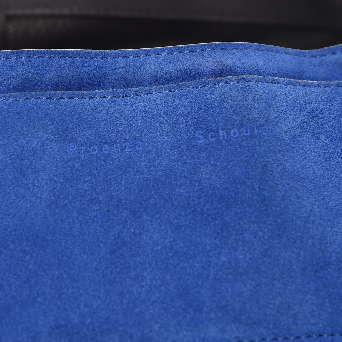 Suede Calfskin PS Courier Royal Blue Black