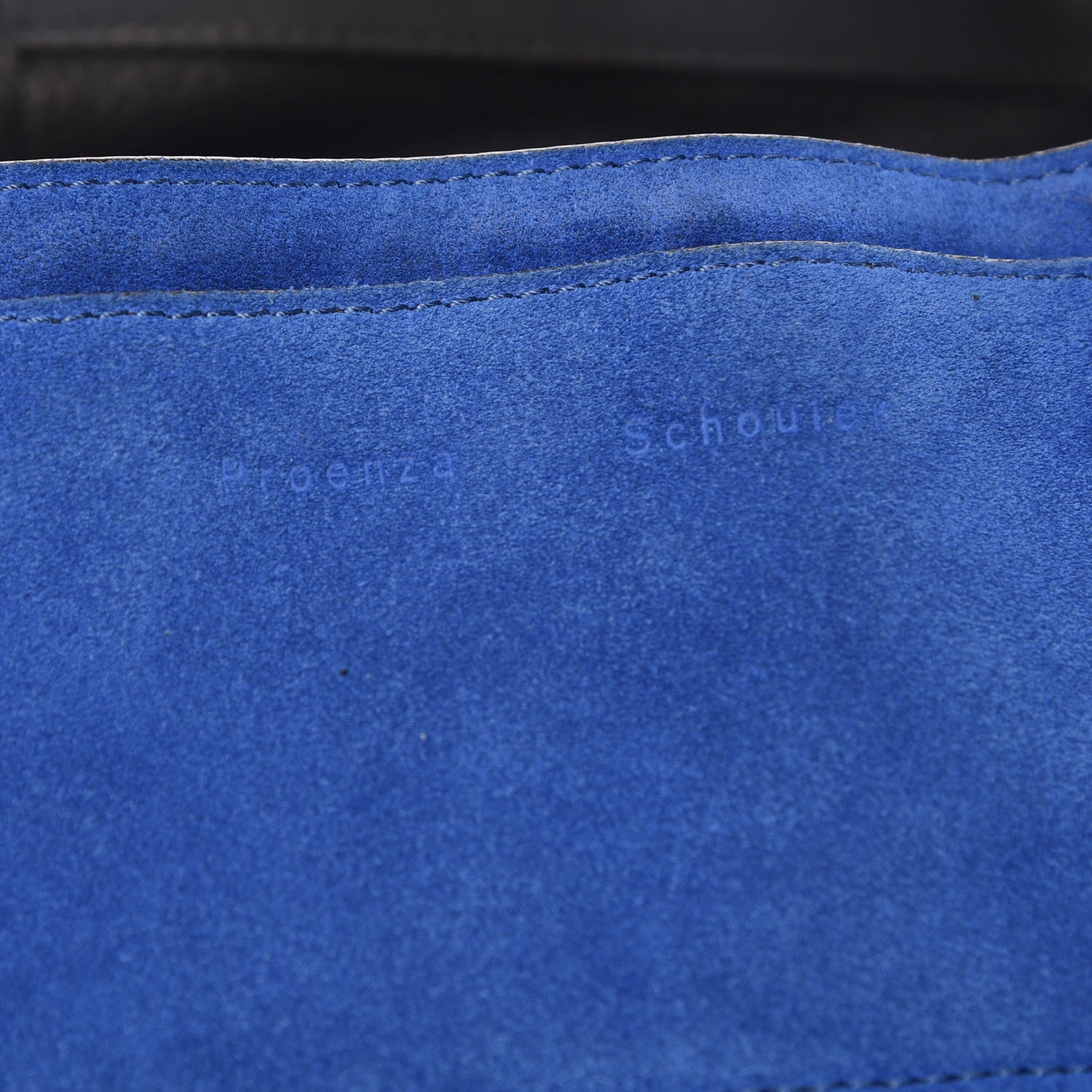 Proenza Schouler Suede Calfskin PS Courier Royal Blue Black 6 of 14