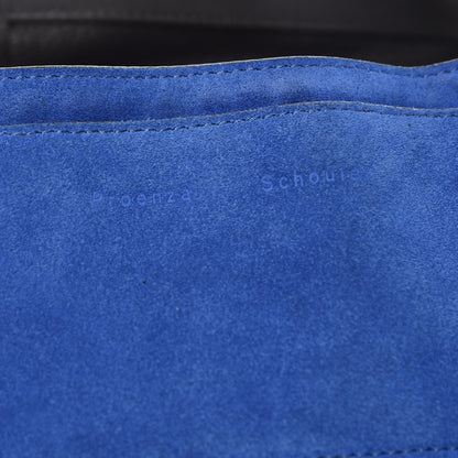 Proenza Schouler Suede Calfskin PS Courier Royal Blue Black 6 of 14